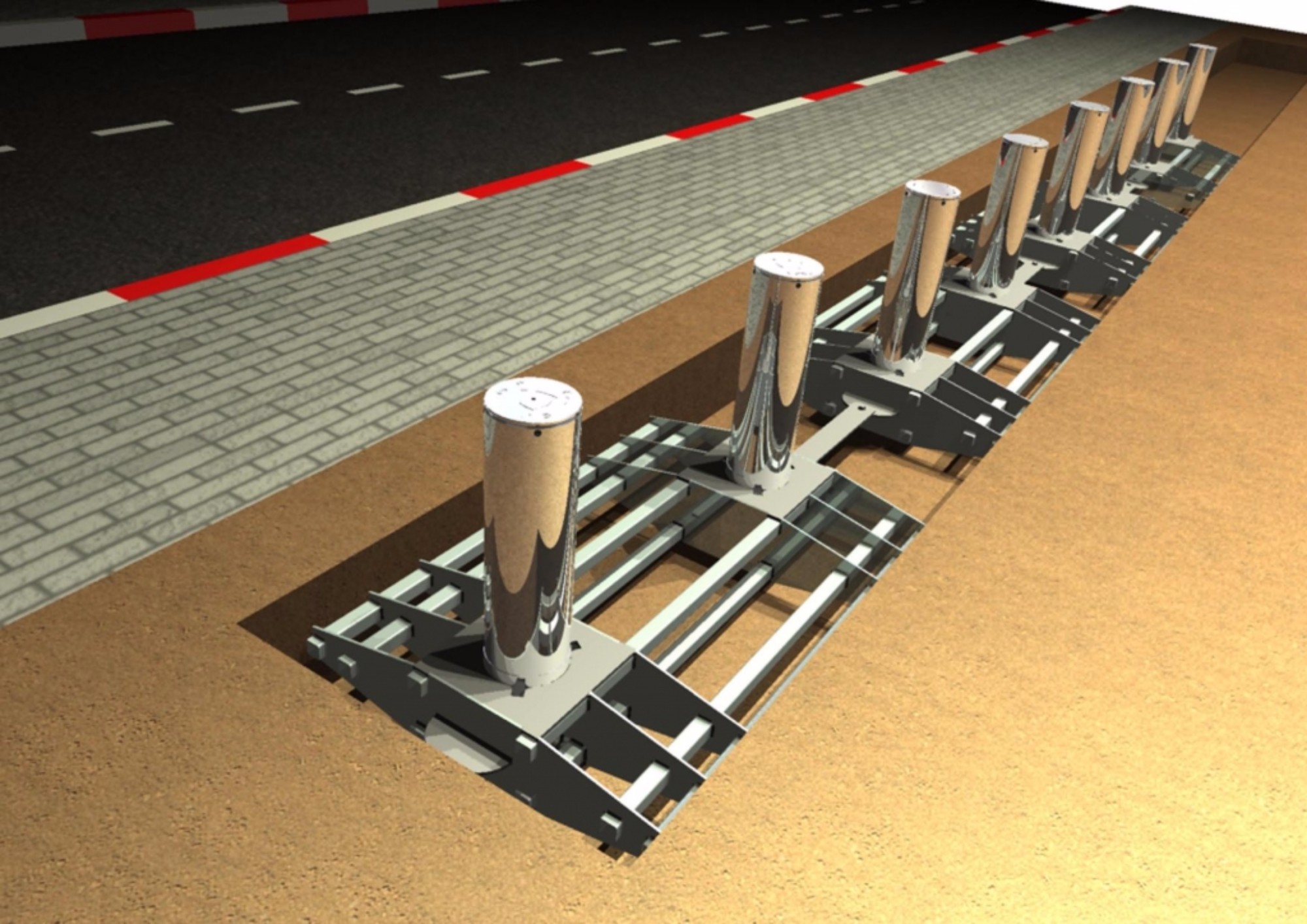 Противотаранный столб - модель 3